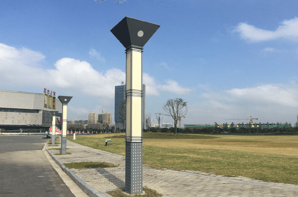 商业广场不锈钢方形LED景观路灯方案解决方案-武汉时代经典
