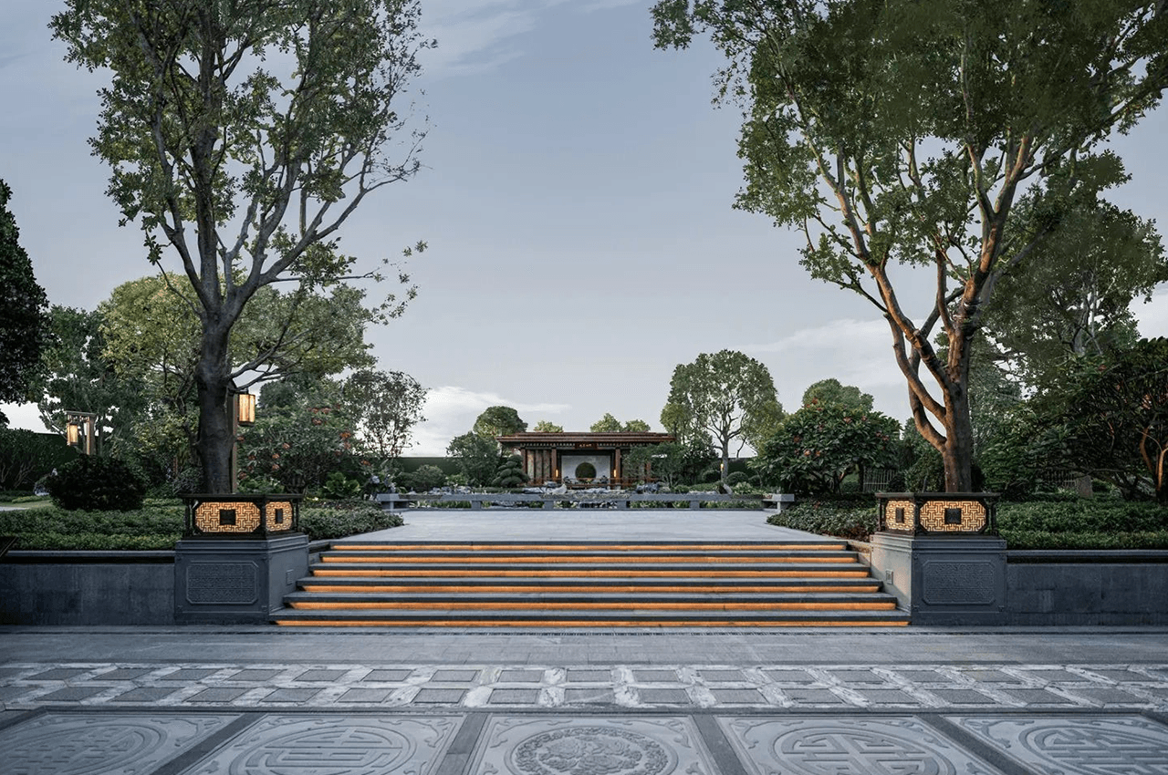 武汉时代经典景观灯厂家订制小区楼盘庭院方形花坛景观灯